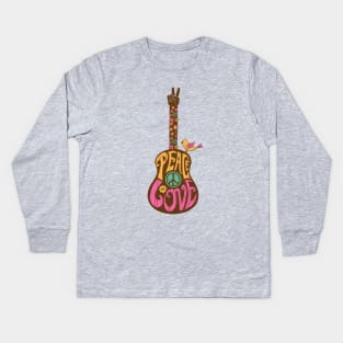 Peace and love Kids Long Sleeve T-Shirt